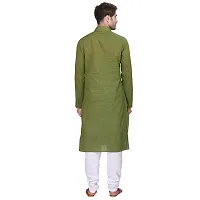 RG DESIGNERS Men's Full Sleeve Kurta Pyjama Set (36, Green)-thumb3