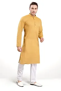 R VASUDEV Solid Cotton Kurta Churidhar set for mens-thumb1