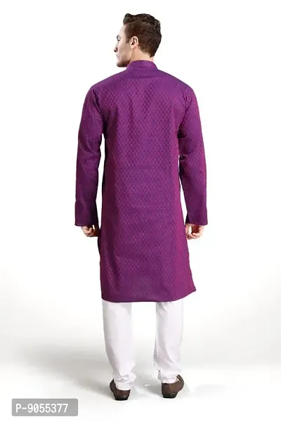 RG Designers Jacquard Textured Kurta Set For Mens-thumb4