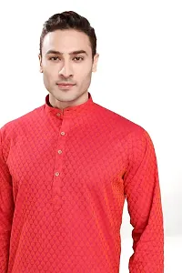 R Vasudev Jacquard Textured Kurta Set For Mens-thumb4