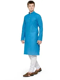 RG DESIGNERS Men's Cotton Blend Classic Kurta (Handloom)-thumb3