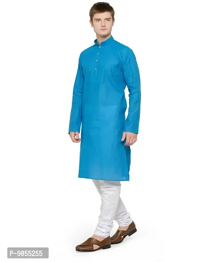 RG DESIGNERS Men's Cotton Blend Classic Kurta (Handloom)-thumb4