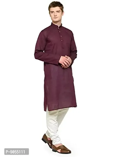 R VASUDEV Solid Cotton Kurta Churidhar set for mens-thumb2