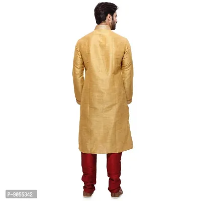 RG Designers Ethnic Men's Gold Kurta Pyjama-thumb3