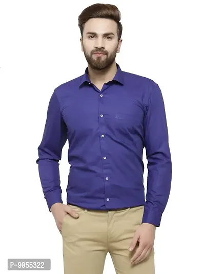 RG DESIGNERS Men's Slim Fit Shirt (RGDSSC1248_Blue, Sports denim_42)