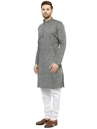 R VASUDEV Self Print Cotton Kurta Churidhar set for Mens (A Handloom)-thumb2