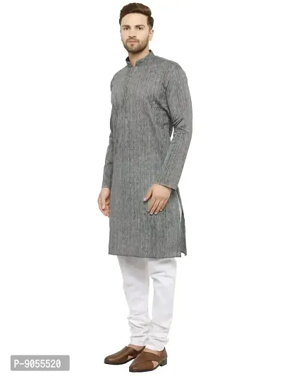 R VASUDEV Self Print Cotton Kurta Churidhar set for Mens (A Handloom)-thumb3