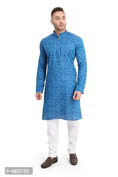 RG Designers Printed Cotton Kurta set For mens-thumb3