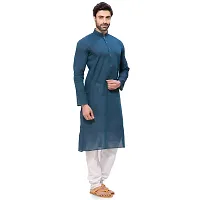 RG DESIGNERS Men's Cotton Blend Classic Kurta (Handloom)-thumb1