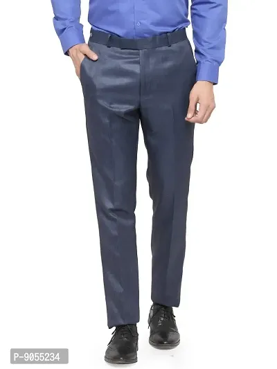 RG DESIGNERS Men Blue Pencil Slim Fit Formal Trousers_RGDSSCSpin3_Blue