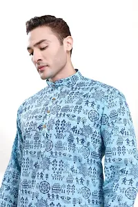 R VASUDEV Warli Print Kurta Churidhar set for mens-thumb4