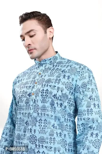 R VASUDEV Warli Print Kurta Churidhar set for mens-thumb5