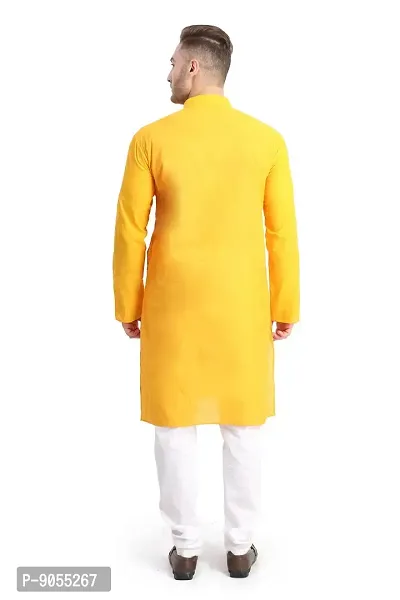 RG DESIGNERS Men's Cotton Blend Classic Kurta (Handloom)-thumb2