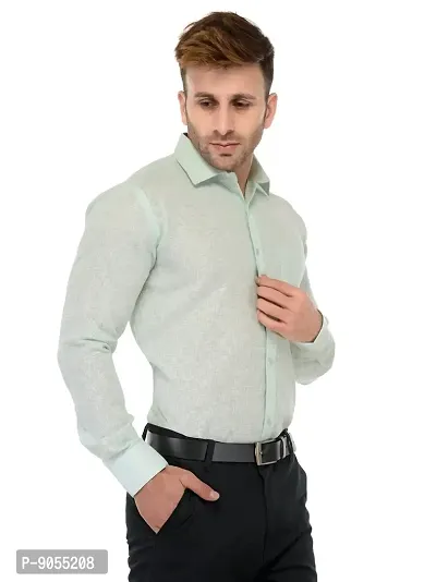 RG DESIGNERS Pista Solid Slim Fit Formal Shirt for Men-thumb2