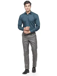 RG DESIGNERS Men Brown Pencil Slim Fit Self Texture Formal Trousers_RGDSSCBreza2_WoodenBrown-thumb3