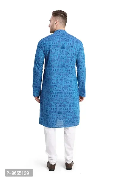 RG Designers Printed Cotton Kurta set For mens-thumb2