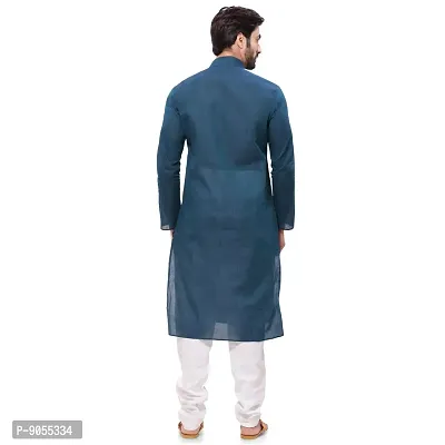 RG DESIGNERS Men's Cotton Blend Classic Kurta (Handloom)-thumb3