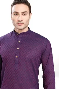 R Vasudev Self Textured Kurta Set For Mens-thumb4