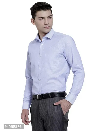 RG DESIGNERS Light Blue  White Slim Fit Striped Formal Shirt for Men-thumb4