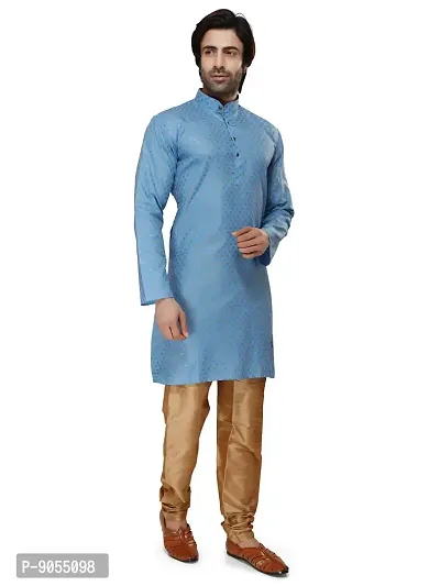 RG Designers Doted Kurta Set for mens-thumb0