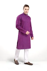 RG Designers Jacquard Textured Kurta Set For Mens-thumb1