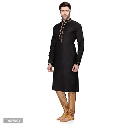 RG Designers Self Textured Kurta Set For Mens-thumb0