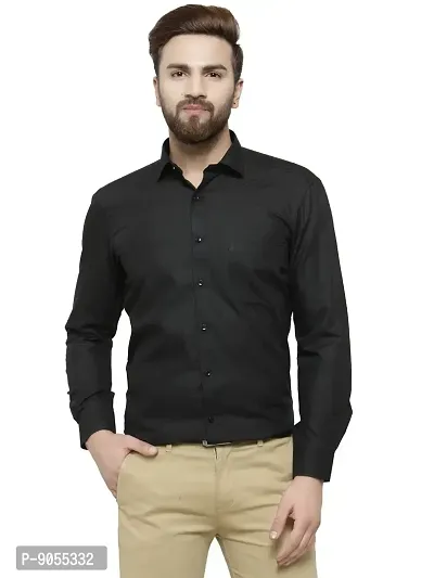 RG DESIGNERS Men's Slim Fit Shirt (RGDSSC1248_Black_42)-thumb0