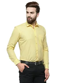 RG DESIGNERS Solid Slim Fit Full Sleeve Cotton Formal Shirt-thumb1