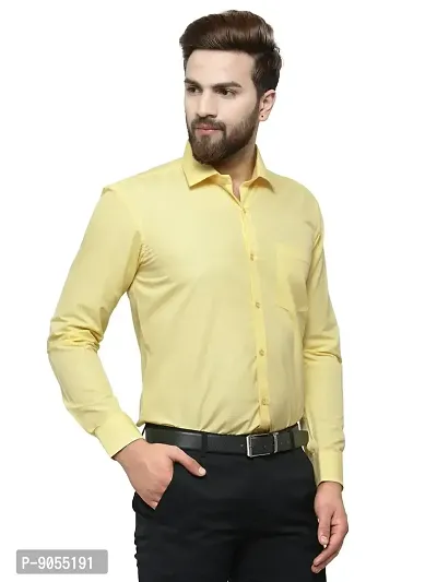 RG DESIGNERS Solid Slim Fit Full Sleeve Cotton Formal Shirt-thumb2