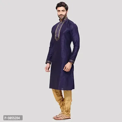 RG Designers Men's Voilet Kurta Pyjama-thumb2