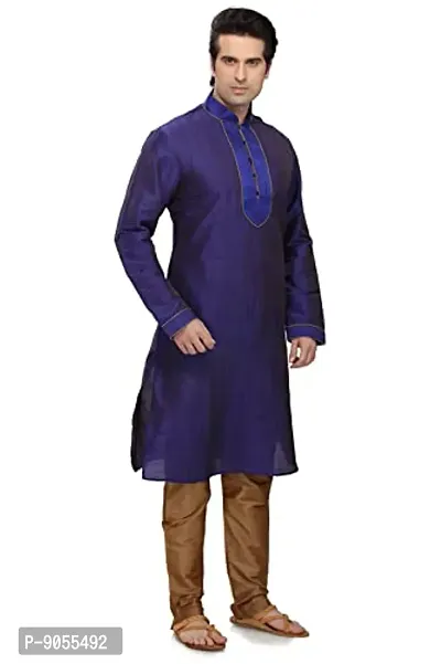 R VASUDEV Art Silk Kurta Churidhar set for mens-thumb2