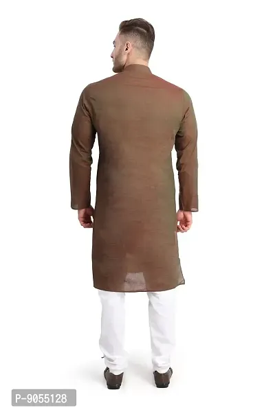 RG DESIGNERS Men's Cotton Blend Classic Kurta (Handloom)-thumb2