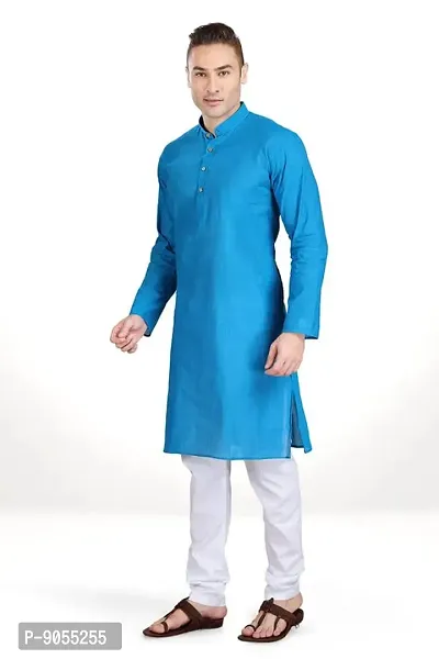 RG DESIGNERS Men's Cotton Blend Classic Kurta (Handloom)-thumb5