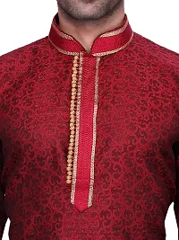 RG Designers Self Textured Kurta Set For Mens-thumb4