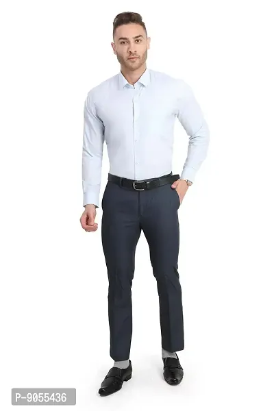 R VASUDEV Slim Fit Solid Formal Shirt for Mens