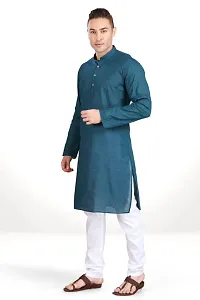 RG DESIGNERS Men's Cotton Blend Classic Kurta (Handloom)-thumb4