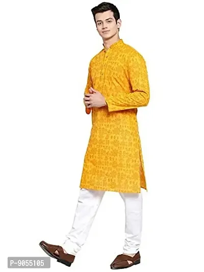 RG Designers Printed Cotton Kurta set For mens-thumb3