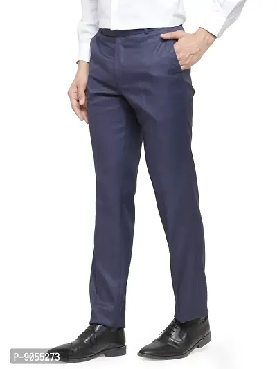 RG DESIGNERS Men Blue Pencil Slim Fit Formal Trousers_RGDSSCNatureCare6_Blue-38-thumb3