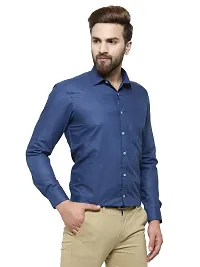RG DESIGNERS Solid Slim Fit Formal Shirt (42, NAVYBLUE)-thumb1