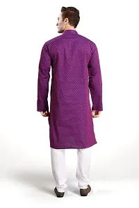 R Vasudev Jacquard Textured Kurta Set For Mens-thumb3