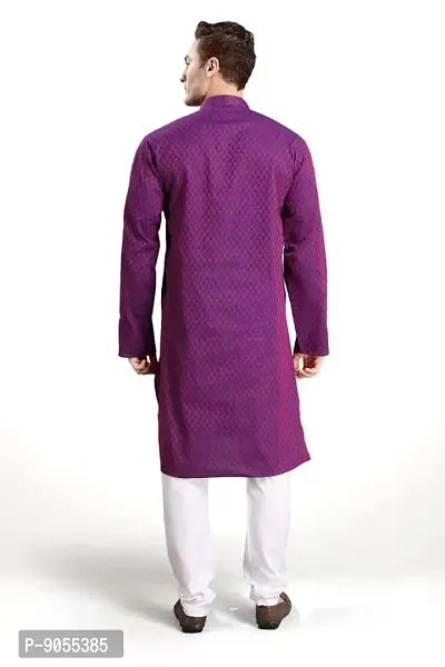 R Vasudev Jacquard Textured Kurta Set For Mens-thumb4