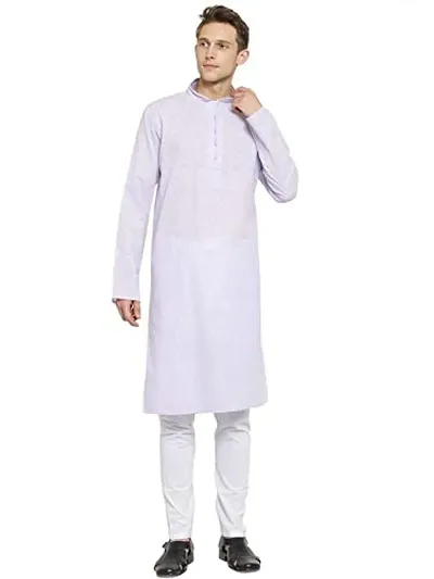 RG Designers Plain Linen Kurta Pyjama Set for Men