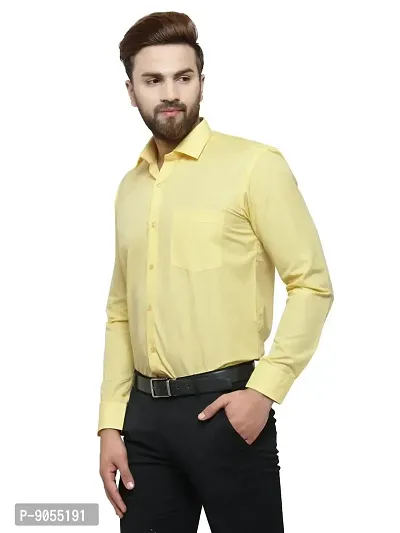 RG DESIGNERS Solid Slim Fit Full Sleeve Cotton Formal Shirt-thumb3