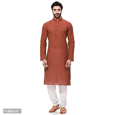 R VASUDEV Solid Cotton Kurta Churidhar set for mens