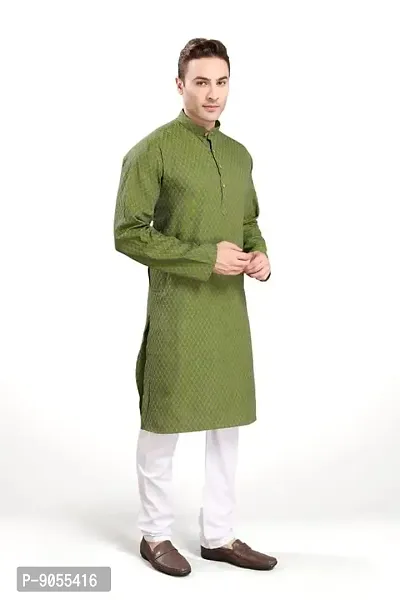 R Vasudev Jacquard Textured Kurta Set For Mens-thumb2