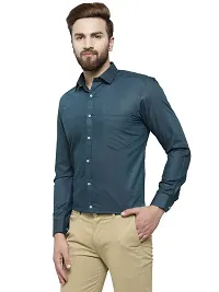 RG DESIGNERS Solid Slim Fit Formal Shirt (38, Dblue)-thumb2