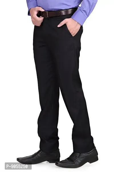 RG DESIGNERS Navy Slim Fit Men's Formal Trousers DN1000-thumb2