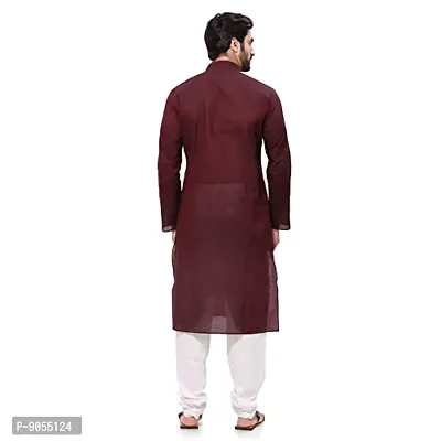 R VASUDEV Solid Cotton Kurta Churidhar set for mens-thumb4