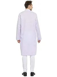 RG Designers Plain Cotton Linen Kurta Pyjama Set for Men-thumb4