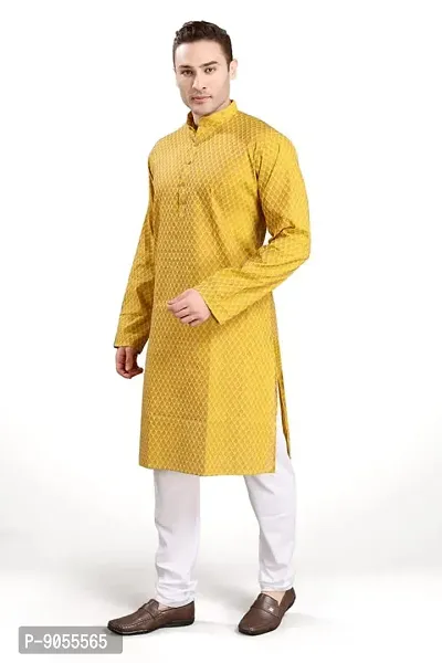 R Vasudev Jacquard Textured Kurta Set For Mens-thumb5